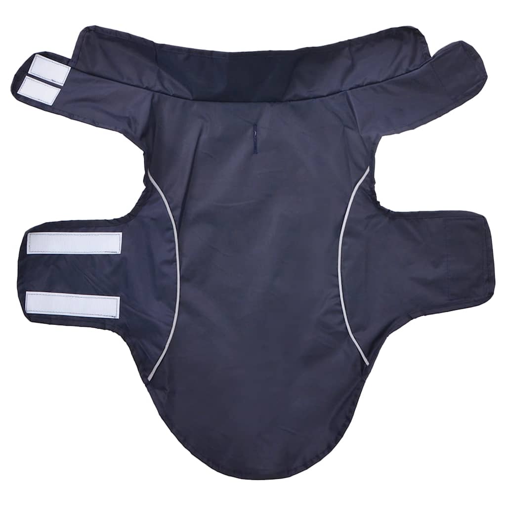 Hondenregenjas met reflecterende strips polyester marineblauw M is nu te koop bij PeponiXL, paradijselijk wonen!