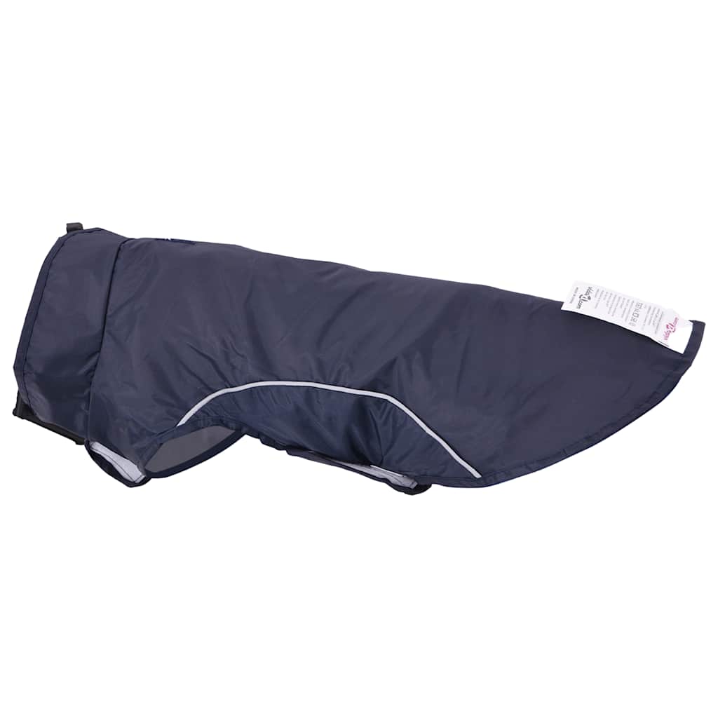 Hondenregenjas met reflecterende strips polyester marineblauw M is nu te koop bij PeponiXL, paradijselijk wonen!