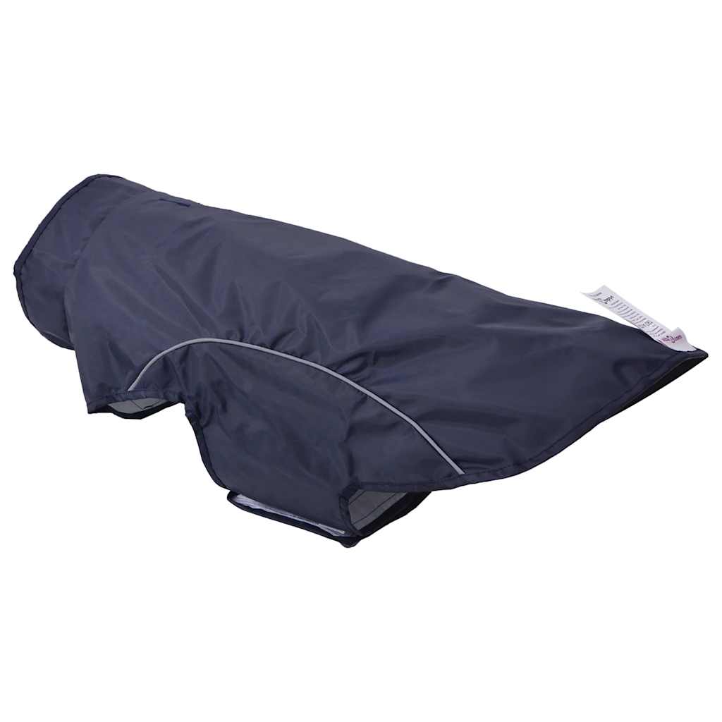Hondenregenjas met reflecterende strips polyester marineblauw L is nu te koop bij PeponiXL, paradijselijk wonen!
