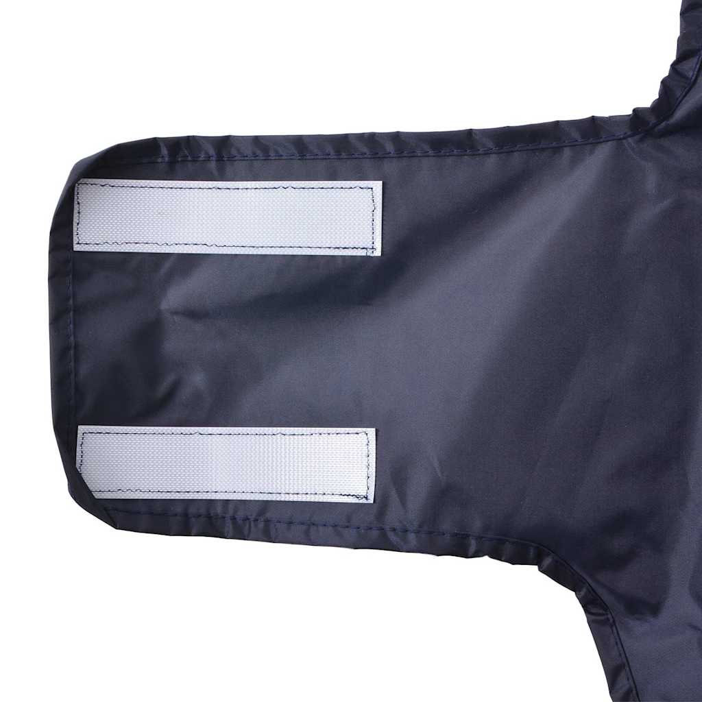 Hondenregenjas met reflecterende strips polyester marineblauw L is nu te koop bij PeponiXL, paradijselijk wonen!
