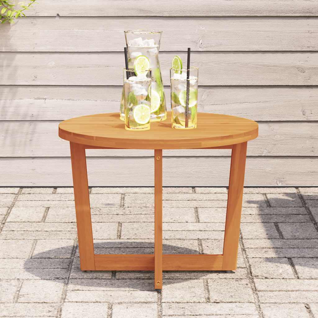 Tuinbijzettafel rond Ø55x40 cm massief acaciahout is nu te koop bij PeponiXL, paradijselijk wonen!