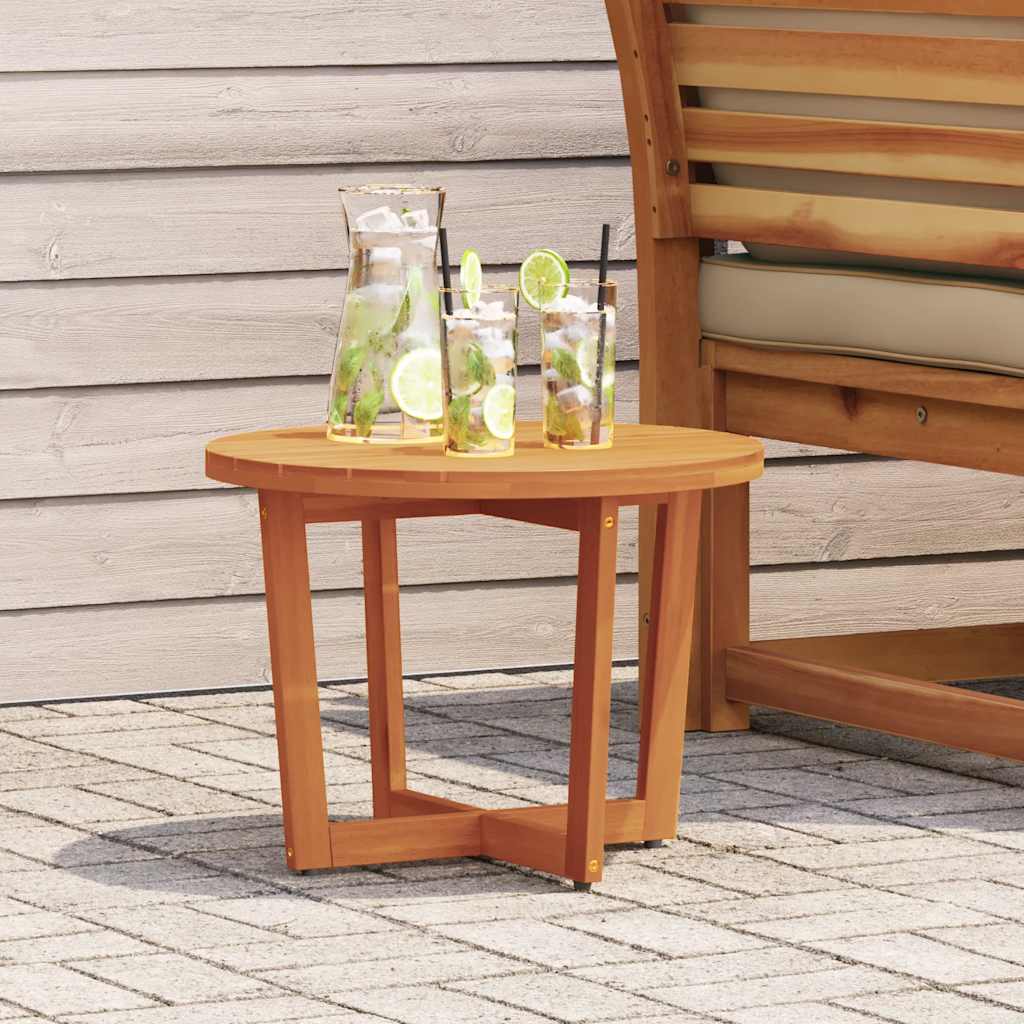 Tuinbijzettafel rond Ø55x40 cm massief acaciahout is nu te koop bij PeponiXL, paradijselijk wonen!