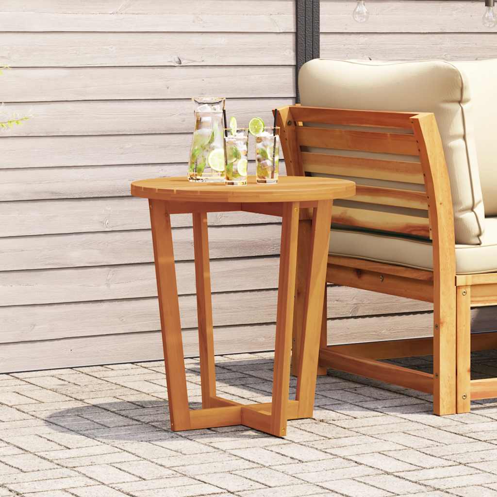 Tuinbijzettafel rond Ø70x75 cm massief acaciahout is nu te koop bij PeponiXL, paradijselijk wonen!