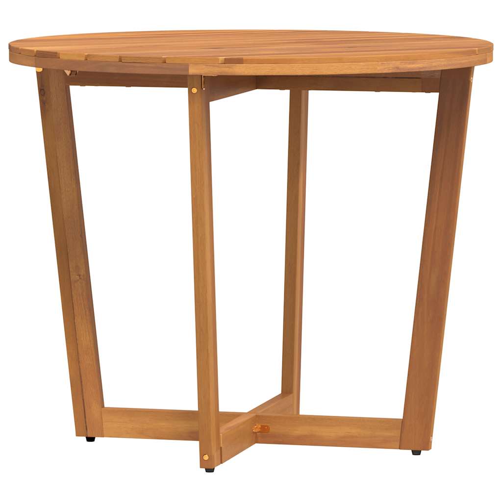 Tuintafel rond Ø90x75 cm massief acaciahout is nu te koop bij PeponiXL, paradijselijk wonen!