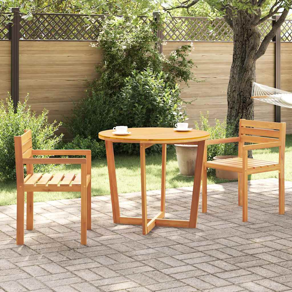Tuintafel rond Ø90x75 cm massief acaciahout is nu te koop bij PeponiXL, paradijselijk wonen!