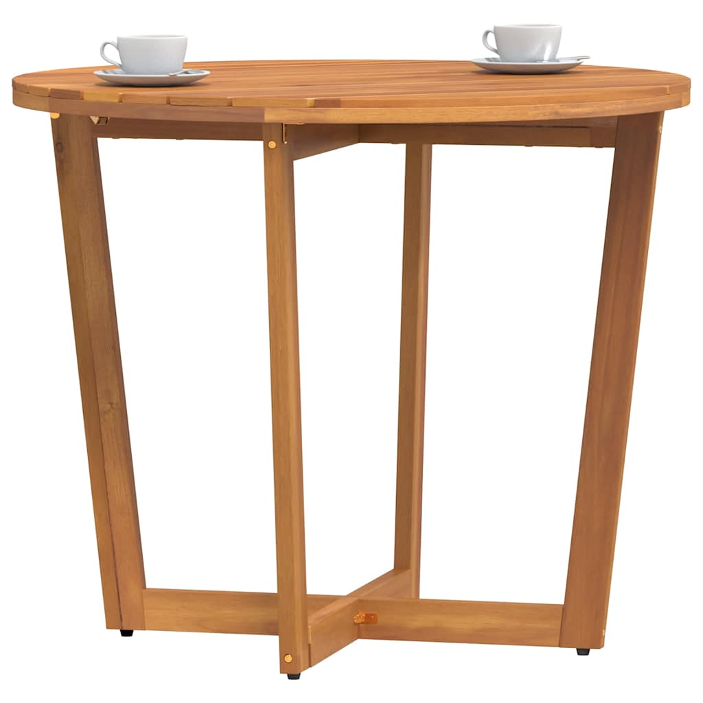 Tuintafel rond Ø90x75 cm massief acaciahout is nu te koop bij PeponiXL, paradijselijk wonen!