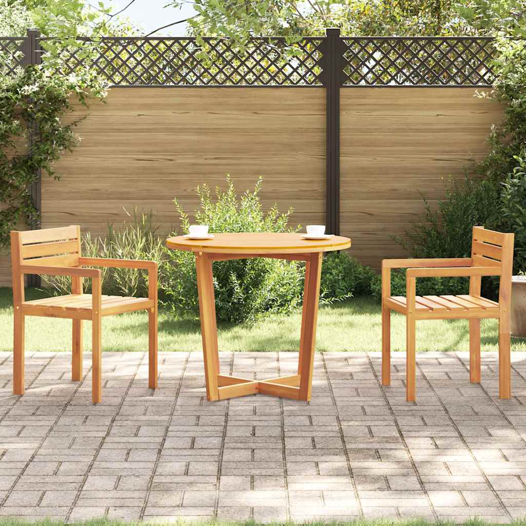 Tuintafel rond Ø90x75 cm massief acaciahout is nu te koop bij PeponiXL, paradijselijk wonen!