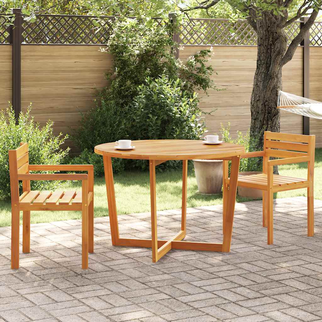 Tuintafel rond Ø110x75 cm massief acaciahout is nu te koop bij PeponiXL, paradijselijk wonen!