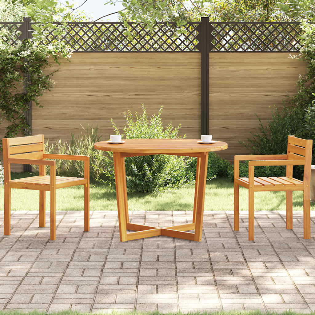 Tuintafel rond Ø110x75 cm massief acaciahout is nu te koop bij PeponiXL, paradijselijk wonen!