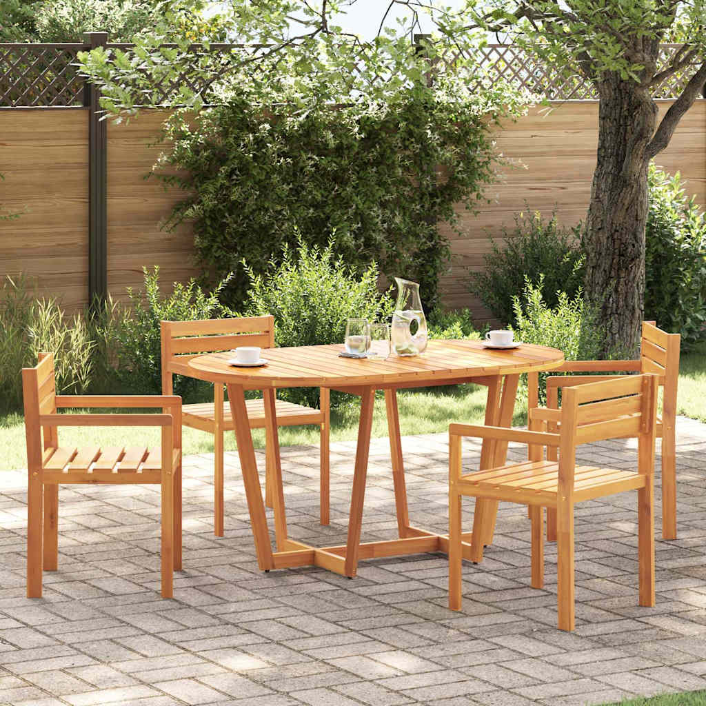 Tuintafel ovaal 150x90x75 cm massief acaciahout is nu te koop bij PeponiXL, paradijselijk wonen!