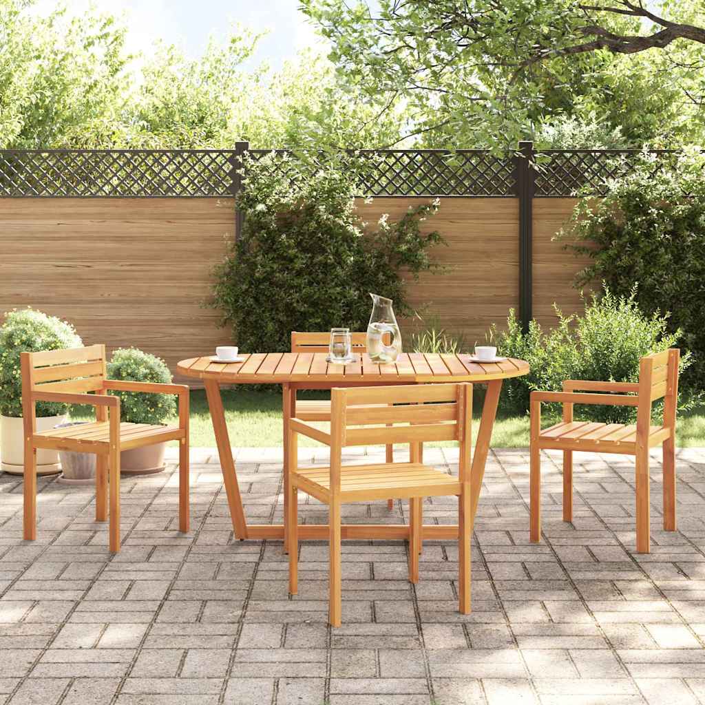 Tuintafel ovaal 150x90x75 cm massief acaciahout is nu te koop bij PeponiXL, paradijselijk wonen!