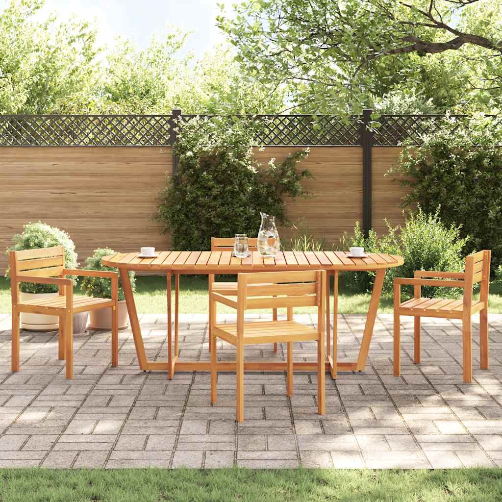 Tuintafel ovaal 200x90x75 cm massief acaciahout is nu te koop bij PeponiXL, paradijselijk wonen!