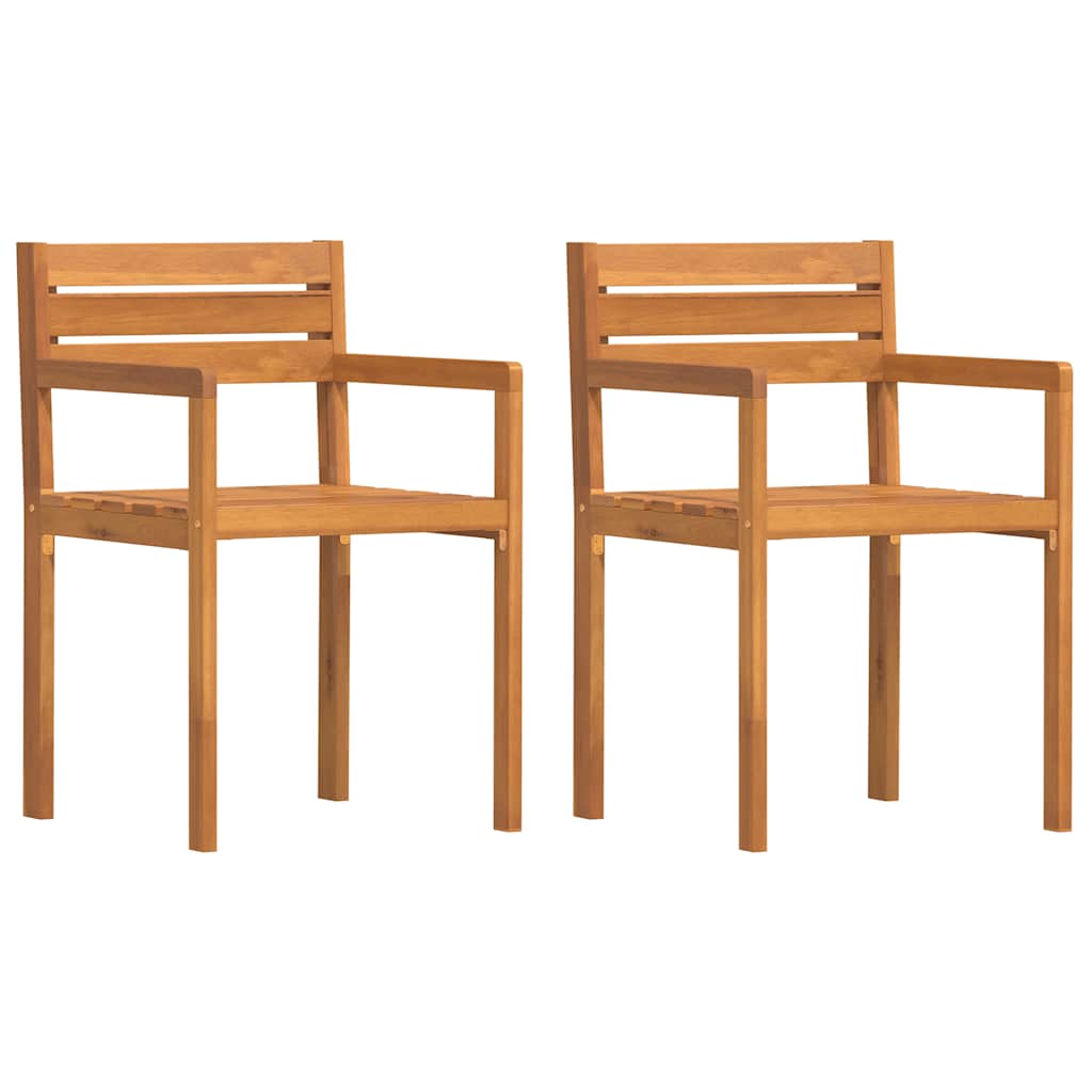 Tuinstoelen 2 st 50x53x80 cm massief acaciahout is nu te koop bij PeponiXL, paradijselijk wonen!