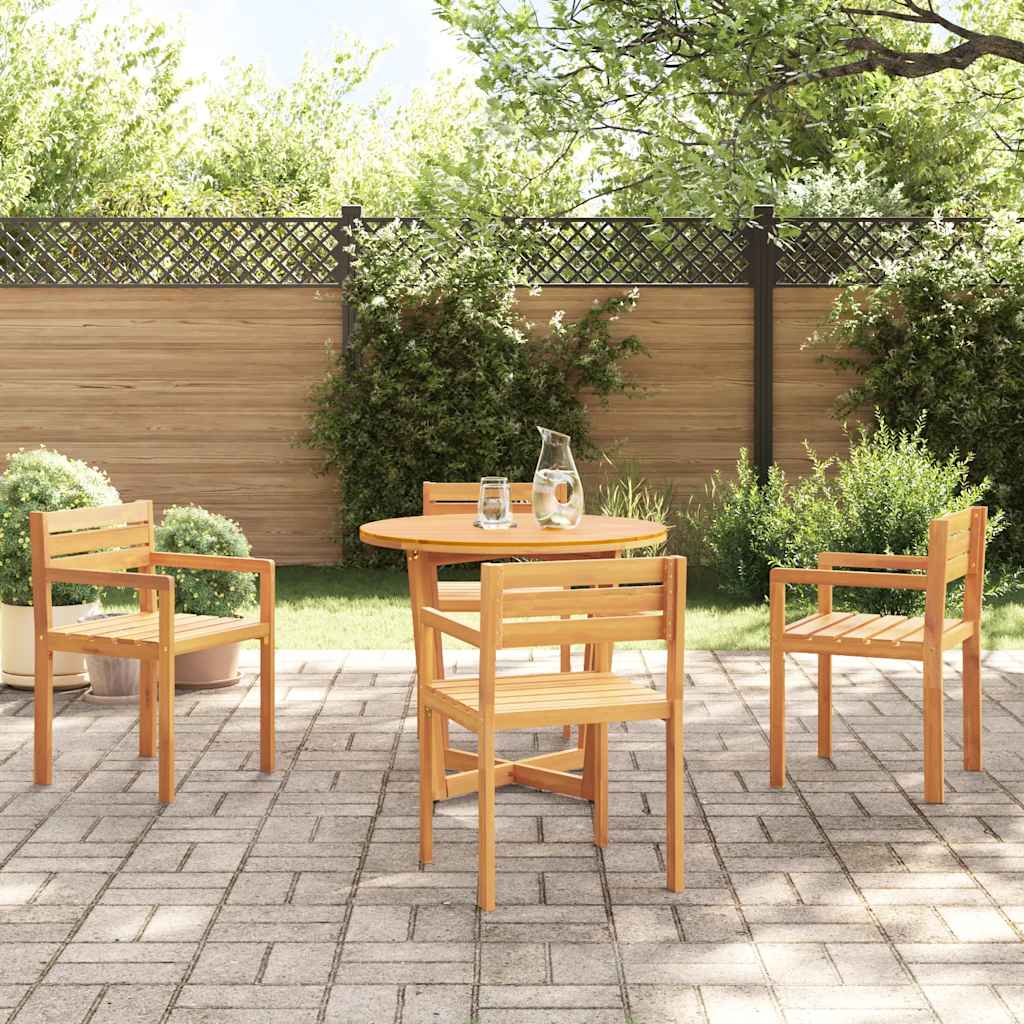 Tuinstoelen 4 st 50x53x80 cm massief acaciahout is nu te koop bij PeponiXL, paradijselijk wonen!