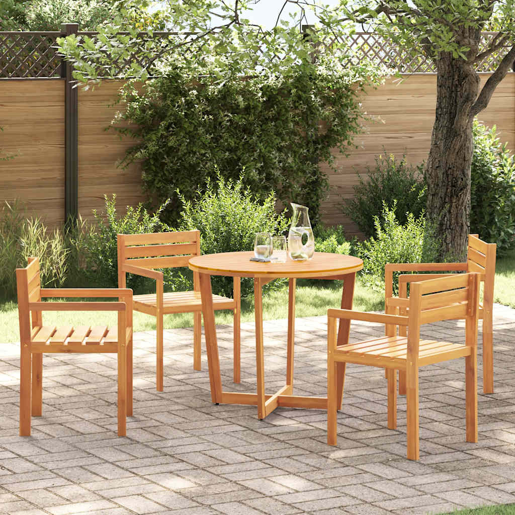 Tuinstoelen 4 st 50x53x80 cm massief acaciahout is nu te koop bij PeponiXL, paradijselijk wonen!