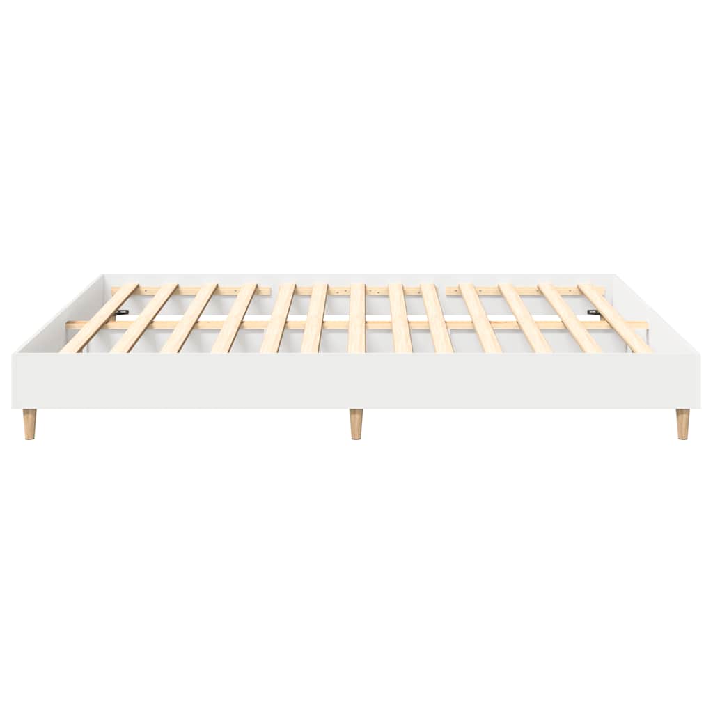 Bedframe zonder matras 200x200 cm spaanplaat wit is nu te koop bij PeponiXL, paradijselijk wonen!