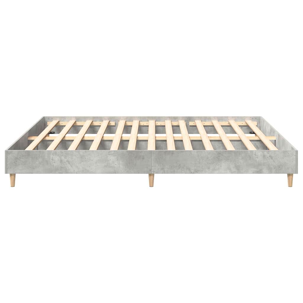 Bedframe zonder matras 200x200 cm spaanplaat betongrijs is nu te koop bij PeponiXL, paradijselijk wonen!