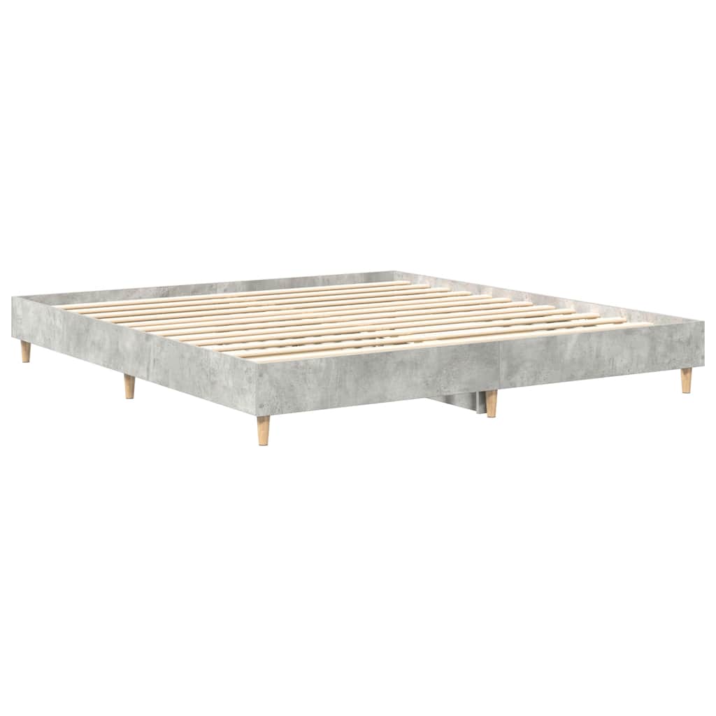 Bedframe zonder matras 200x200 cm spaanplaat betongrijs is nu te koop bij PeponiXL, paradijselijk wonen!