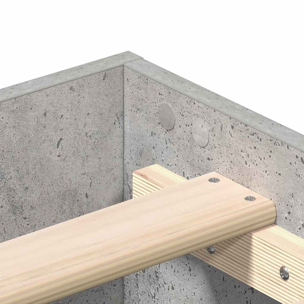 Bedframe zonder matras 200x200 cm spaanplaat betongrijs is nu te koop bij PeponiXL, paradijselijk wonen!