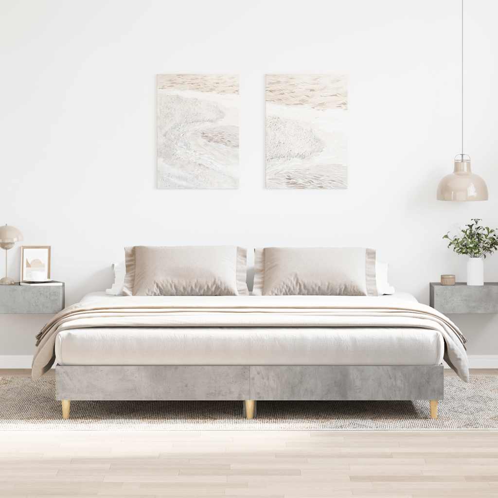 Bedframe zonder matras 200x200 cm spaanplaat betongrijs is nu te koop bij PeponiXL, paradijselijk wonen!