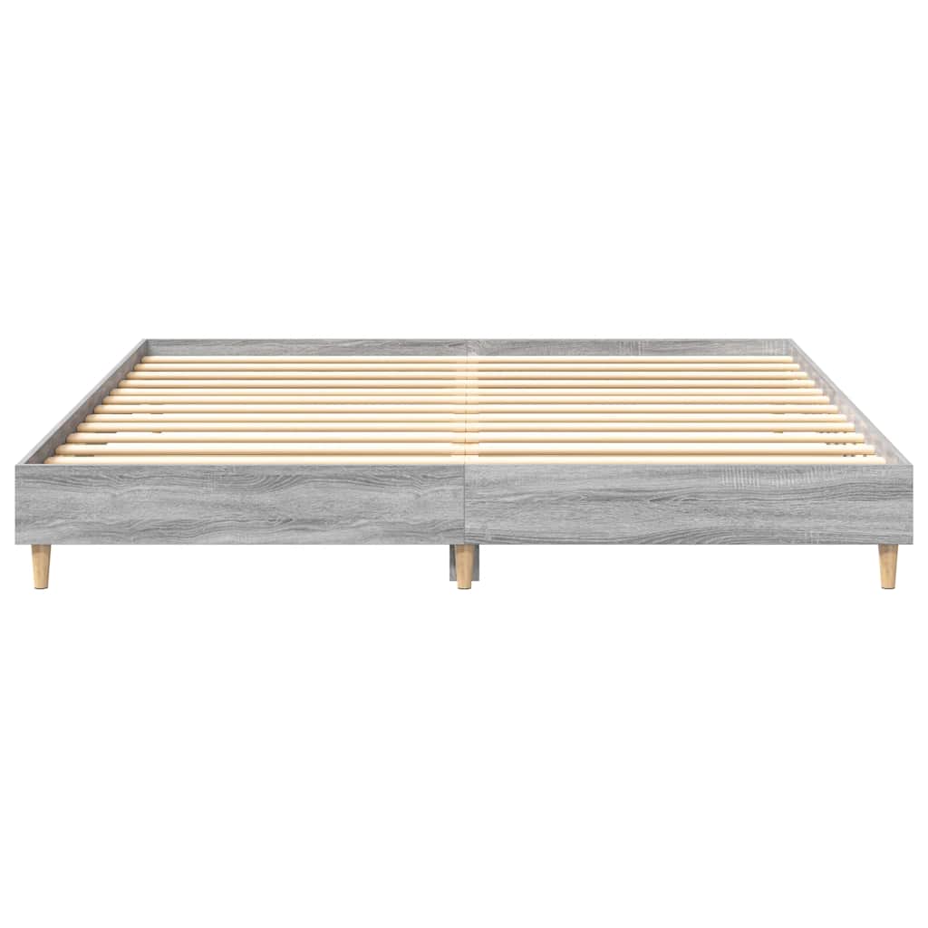 Bedframe zonder matras 200x200 cm spaanplaat grijs sonoma is nu te koop bij PeponiXL, paradijselijk wonen!
