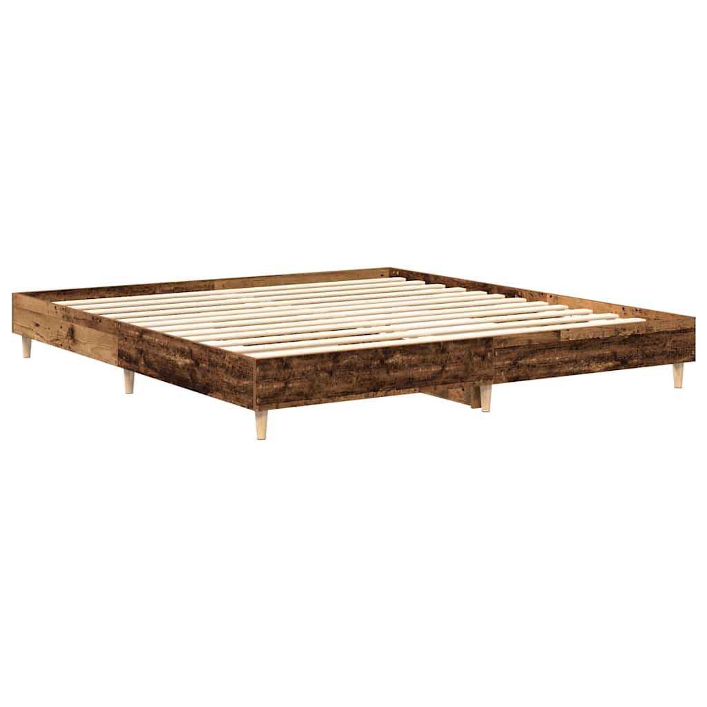 Bedframe zonder matras 200x200 cm spaanplaat bewerkt hout is nu te koop bij PeponiXL, paradijselijk wonen!