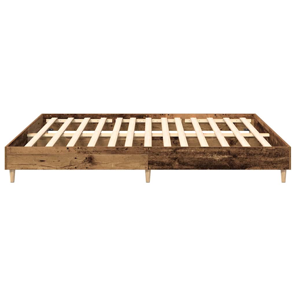 Bedframe zonder matras 200x200 cm spaanplaat bewerkt hout is nu te koop bij PeponiXL, paradijselijk wonen!
