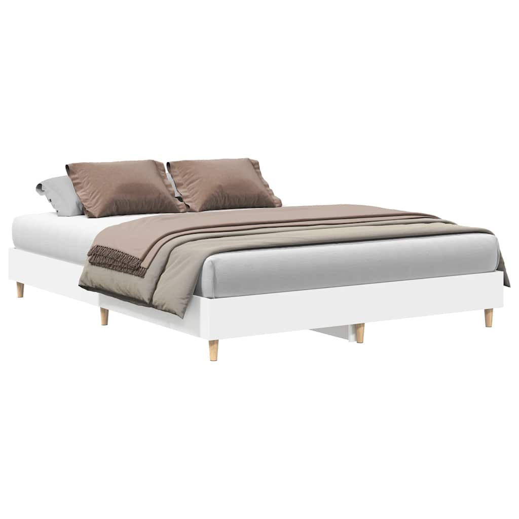 Bedframe zonder matras 150x200 cm spaanplaat wit is nu te koop bij PeponiXL, paradijselijk wonen!