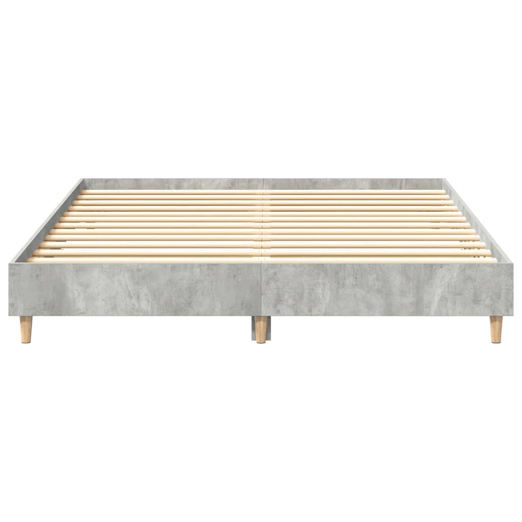 Bedframe zonder matras 150x200 cm spaanplaat betongrijs is nu te koop bij PeponiXL, paradijselijk wonen!