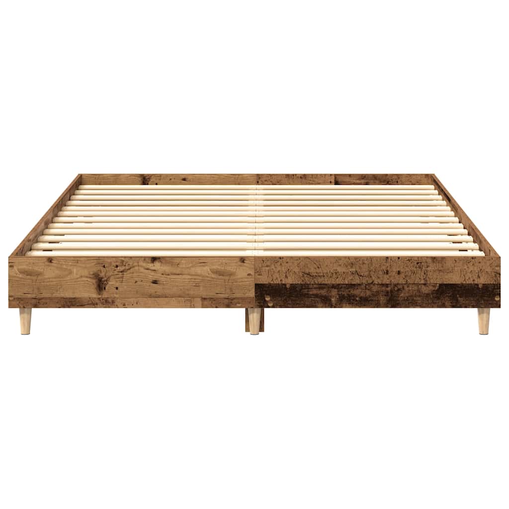 Bedframe zonder matras 150x200 cm spaanplaat bewerkt hout is nu te koop bij PeponiXL, paradijselijk wonen!