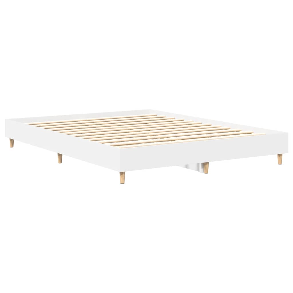Bedframe zonder matras 140x200 cm spaanplaat wit is nu te koop bij PeponiXL, paradijselijk wonen!