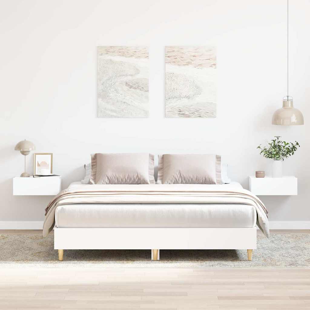 Bedframe zonder matras 140x200 cm spaanplaat wit is nu te koop bij PeponiXL, paradijselijk wonen!