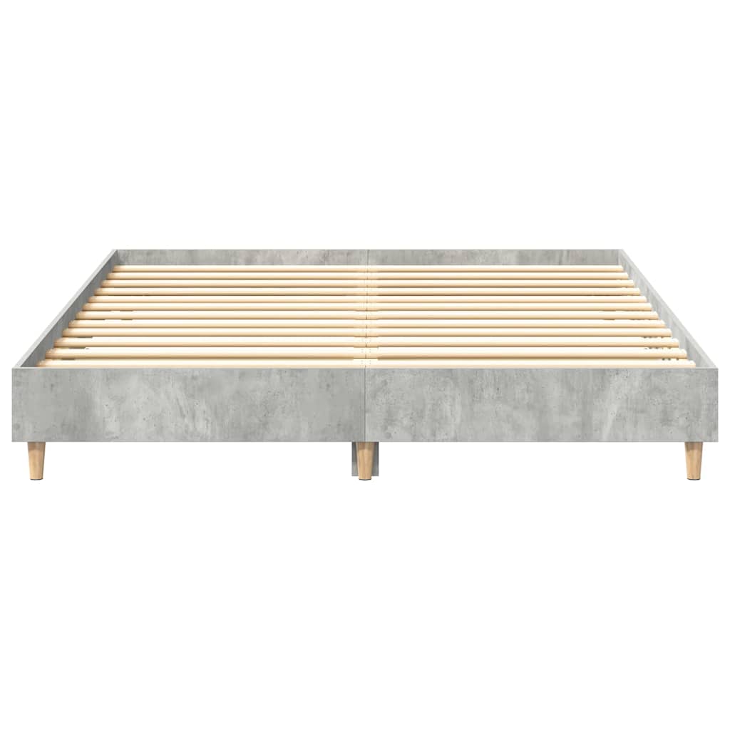 Bedframe zonder matras 140x200 cm spaanplaat betongrijs is nu te koop bij PeponiXL, paradijselijk wonen!