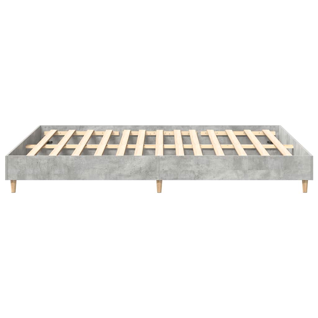 Bedframe zonder matras 140x200 cm spaanplaat betongrijs is nu te koop bij PeponiXL, paradijselijk wonen!