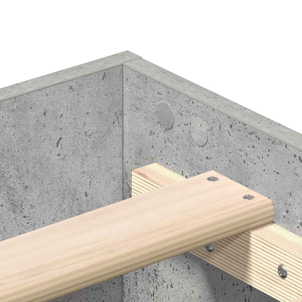 Bedframe zonder matras 140x200 cm spaanplaat betongrijs is nu te koop bij PeponiXL, paradijselijk wonen!