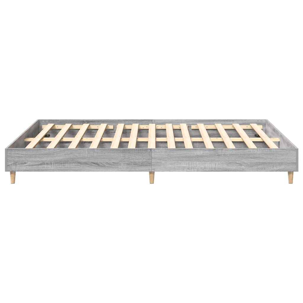 Bedframe zonder matras 140x200 cm spaanplaat grijs Sonoma is nu te koop bij PeponiXL, paradijselijk wonen!