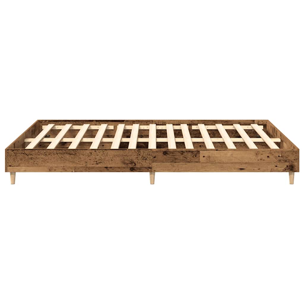 Bedframe zonder matras 140x200 cm spaanplaat bewerkt hout is nu te koop bij PeponiXL, paradijselijk wonen!