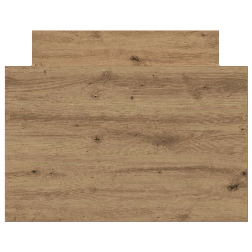 Bedframe zonder matras spaanplaat artisanaal eikenkleurig is nu te koop bij PeponiXL, paradijselijk wonen!