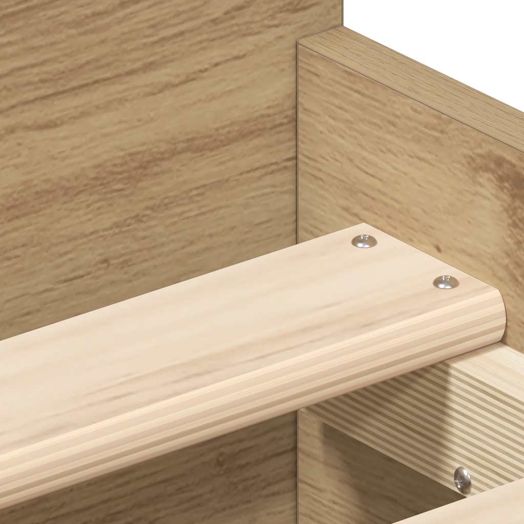Bedframe zonder matras spaanplaat artisanaal eikenkleurig is nu te koop bij PeponiXL, paradijselijk wonen!
