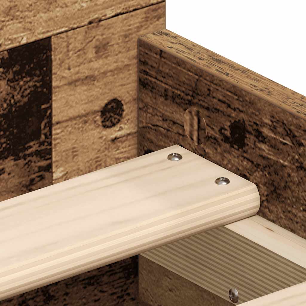 Bedframe zonder matras bewerkt 90x200 cm bewerkt hout oud is nu te koop bij PeponiXL, paradijselijk wonen!