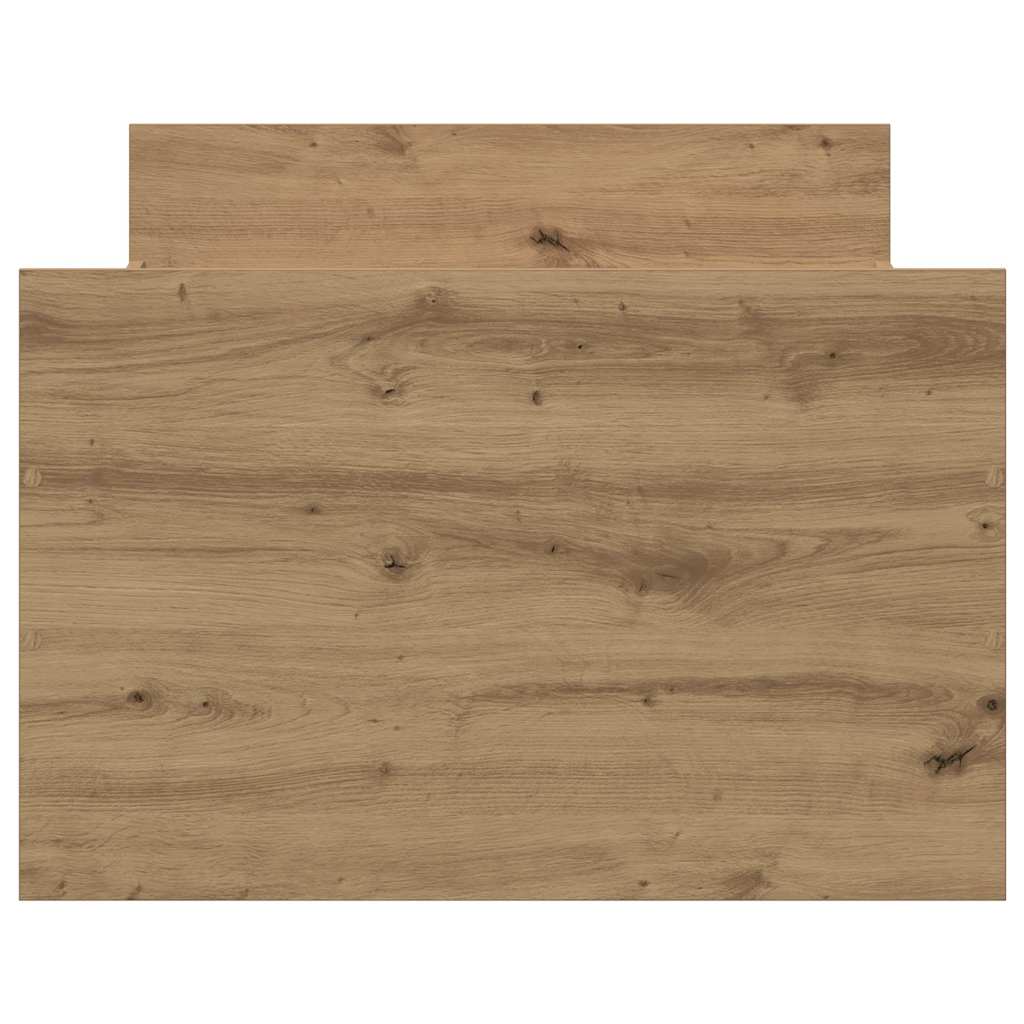 Bedframe zonder matras spaanplaat artisanaal eikenkleurig is nu te koop bij PeponiXL, paradijselijk wonen!