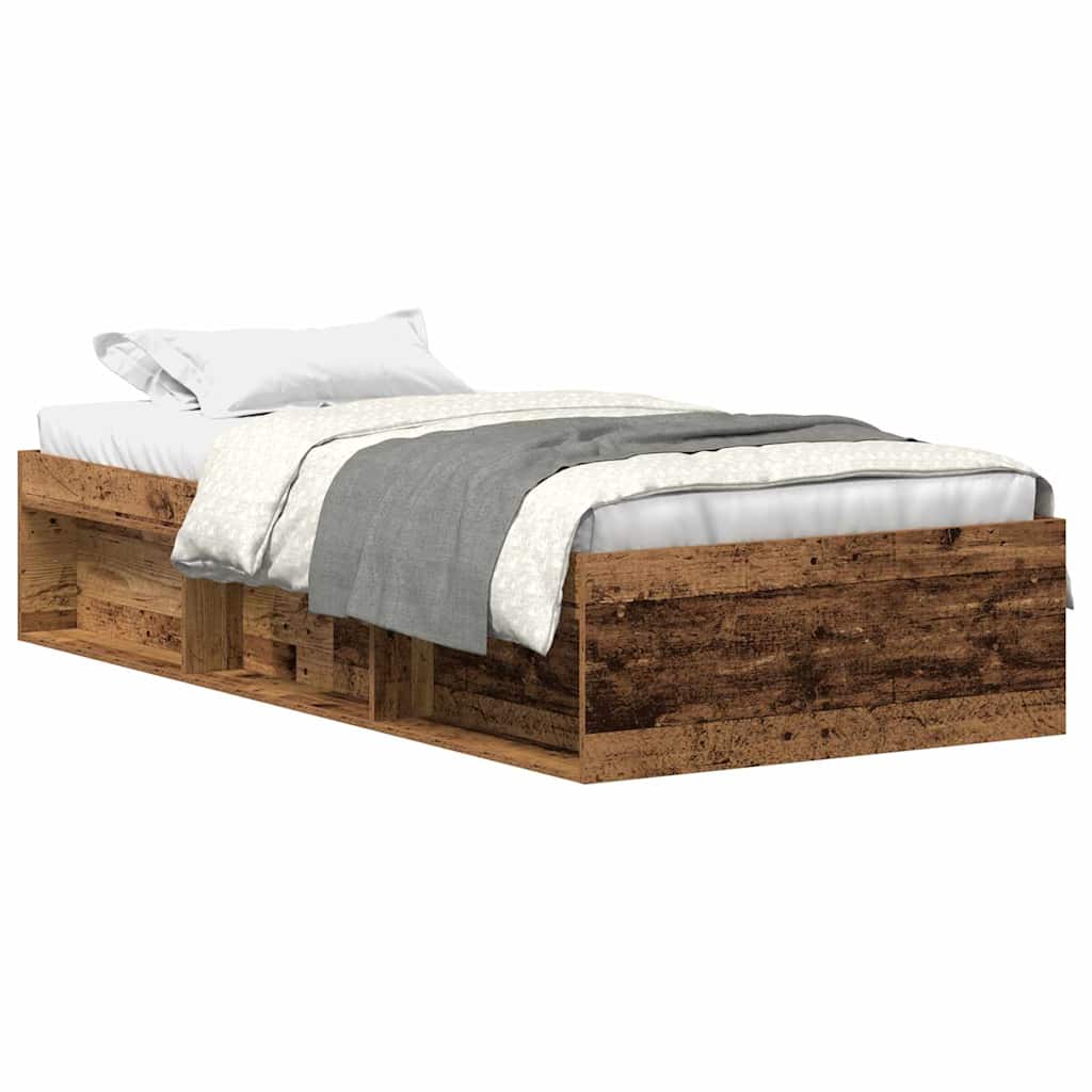 Bedframe zonder matras bewerkt 90x200 cm bewerkt hout oud is nu te koop bij PeponiXL, paradijselijk wonen!