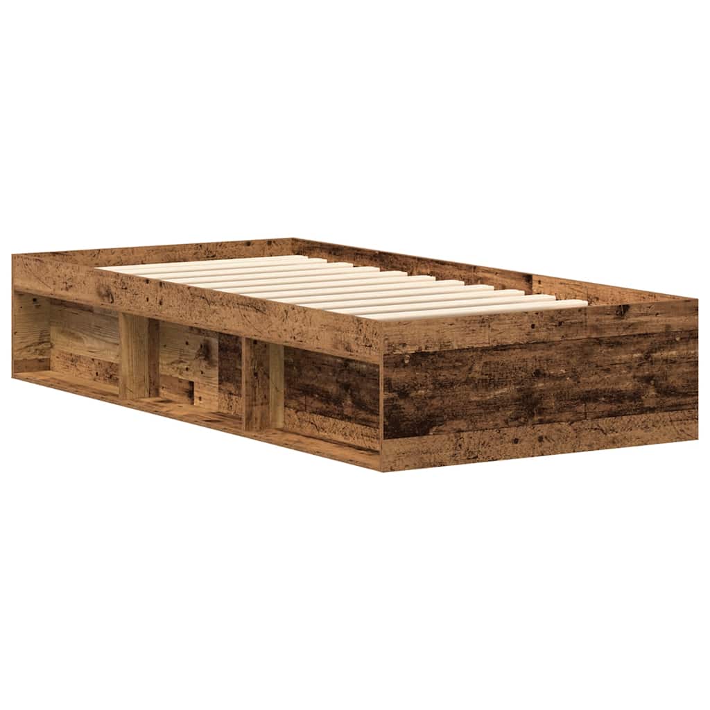 Bedframe zonder matras bewerkt 90x200 cm bewerkt hout oud is nu te koop bij PeponiXL, paradijselijk wonen!