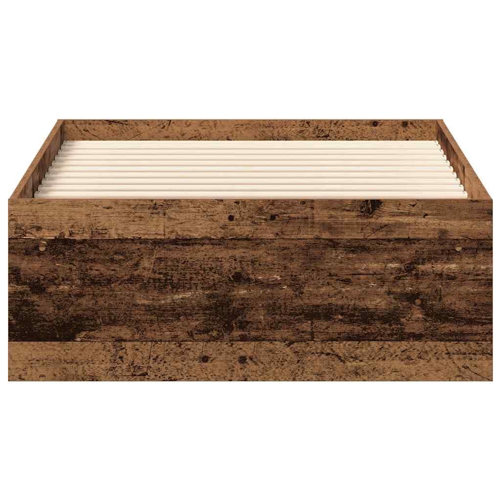 Bedframe zonder matras bewerkt 90x190 cm bewerkt hout oud is nu te koop bij PeponiXL, paradijselijk wonen!