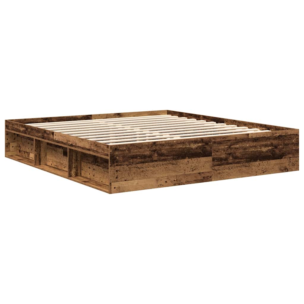 Bedframe zonder matras 180x200 cm bewerkt hout oud hout