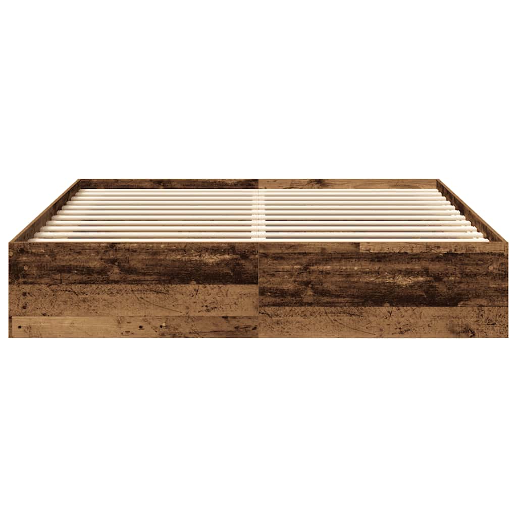 Bedframe zonder matras 180x200 cm bewerkt hout oud hout