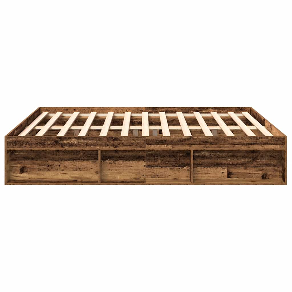 Bedframe zonder matras 180x200 cm bewerkt hout oud hout