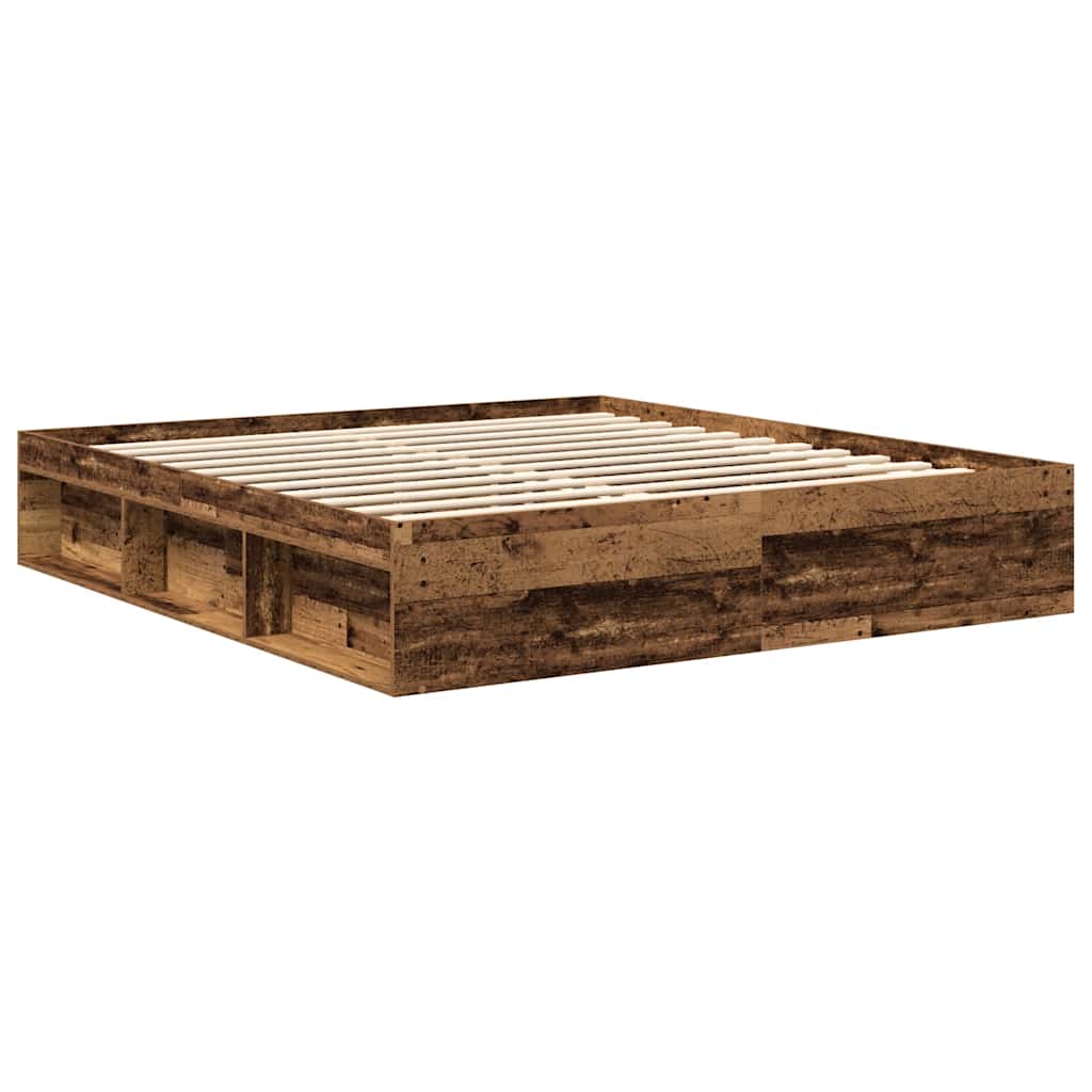 Bedframe zonder matras 180x200 cm bewerkt hout oud hout