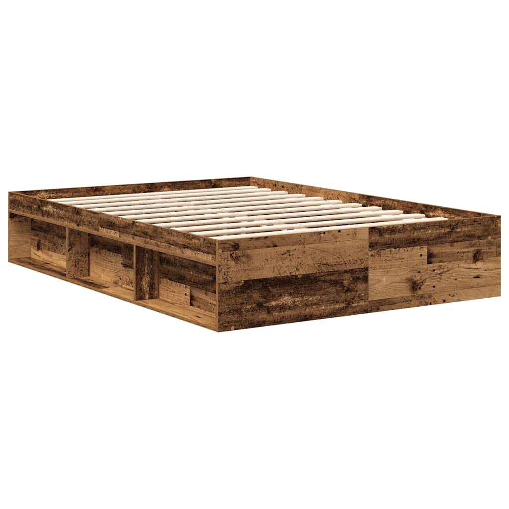 Bedframe zonder matras bewerkt 120x190 cm bewerkt hout oud is nu te koop bij PeponiXL, paradijselijk wonen!