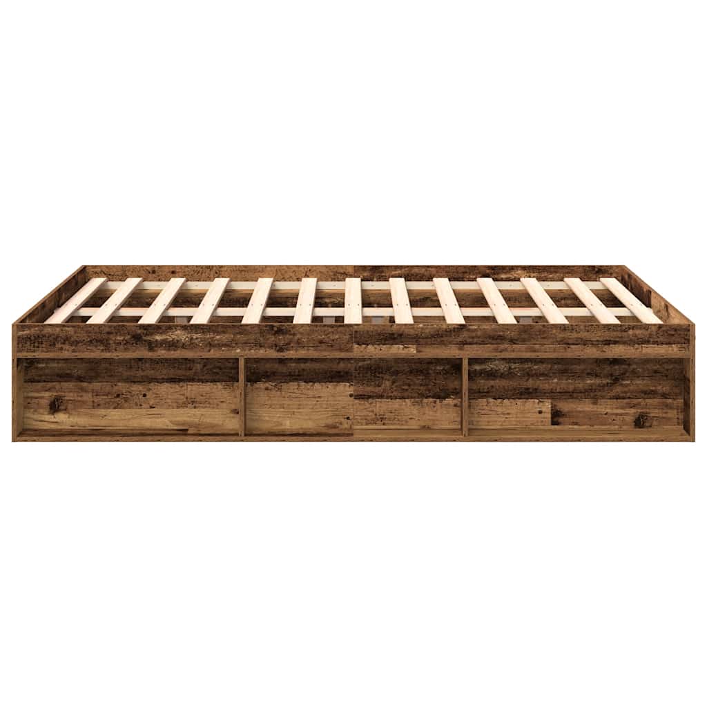 Bedframe zonder matras bewerkt 120x190 cm bewerkt hout oud is nu te koop bij PeponiXL, paradijselijk wonen!